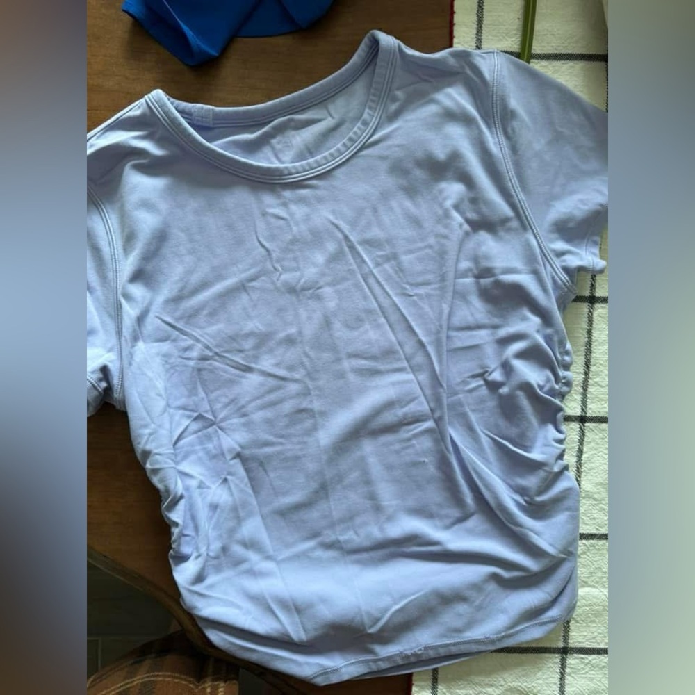 Lululemon All it takes shirt in lilac smoke size 6